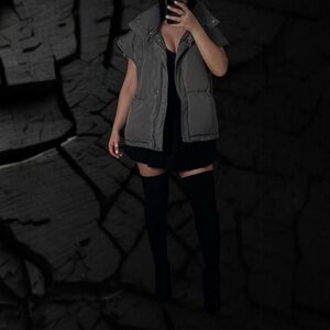 American Vintage Gray Puffer Oversized Jacket